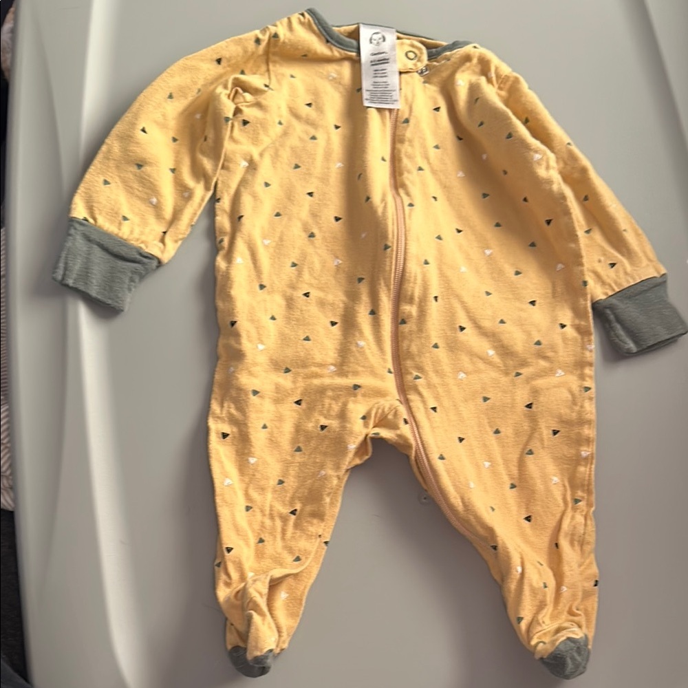 Yellow and Gray Kids One Piece